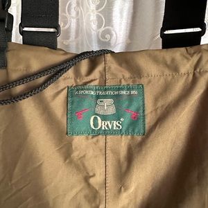 Orvis Silver Label Fly Fishing Waders w Neoprene Booties Olive Tan Green…